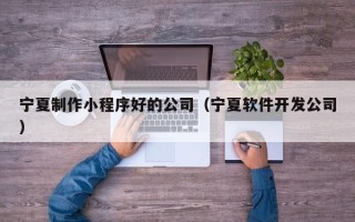 丽水宁夏制作小程序好的公司（宁夏软件开发公司）
