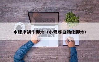 丽水小程序制作脚本（小程序自动化脚本）